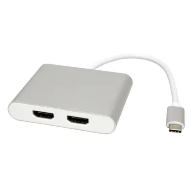 Obrázek produktu pro ROLINE Adaptér USB C(M) -> 2x HDMI (F), 4K@30Hz (12.02.1132)