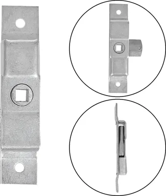 Produktbild von 1x Zungenschloss 125x25mm aus Stahl – Robustes Vierkantschloss mit Klappenverschluss und Schließriegel für höchste Sicherheit Anhängerverschluss