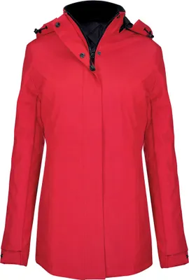 Produktbild von Kariban Damen Parka Jacke mit Kapuze PC2665 (XL) (Rot)