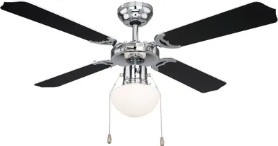 Produktbild von Deckenventilator mit Beleuchtung, Zugschalter, Fernbedienung