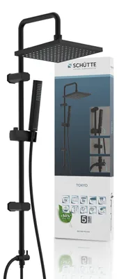 Produktbild von 60096 TOKYO Überkopfbrause-Set, Schwarz matt