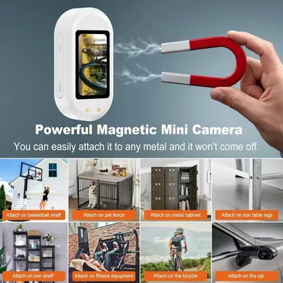 Produktbild von Mini-Vlog-Kamera mit Weitwinkelobjektiv, HD 1080p, tragbare Action-Bodycam für Sport, Reisen, Haustiere und Fotografie Videorekorder