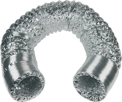 Produktbild von easyPART passend für 10028159 EUROPART UNIVERSAL 3m Abluft Schlauch Abluftschlauch Lüftung ALU Aluminium Flexrohr flexibel Anschluss 100mm mit Stahlspirale für u.a. Trockner