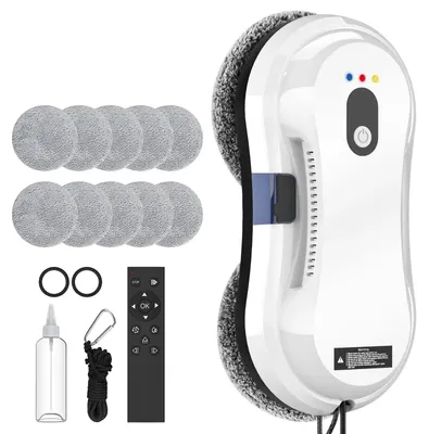 Produktbild von Fensterputzroboter - W16S - 5600 Pa Saugkraft - Automatische Wassersprühfunktion - Fernbedienung - Absturzschutz - 3 Modi - 80 W
