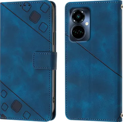 Obrázek produktu pro Pouzdro pro Tecno Camon 19 Pro 5G vyražené Flip kožené peněženkové pouzdro s funkcí stojánku modré