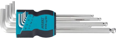 Produktbild von Winkelschraubendreher- Satz 2105LG/9H, 9-teilig (mit Halteclip, mit Kugelkopf)