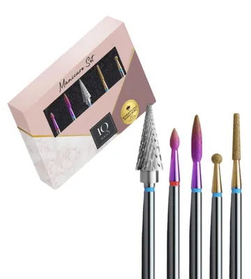 Produktbild von Set mit 5 Fräsern für Hybrid-, Gel-, Acryl- und Nagelhautbehandlungen – Expert