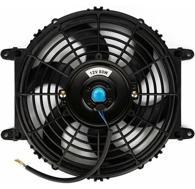 Produktbild von Universeller elektrischer Kühlventilator - Heizkörperventilator 12 V - Lüftermotor - 80 W - Montagesatz (25,4 cm)