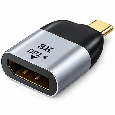 Produktbild von C08 USB-C auf DisplayPort Adapter Kabel – Typ C zu DP 4K 60Hz 3D – für Laptop PC Monitor TV Smartphone