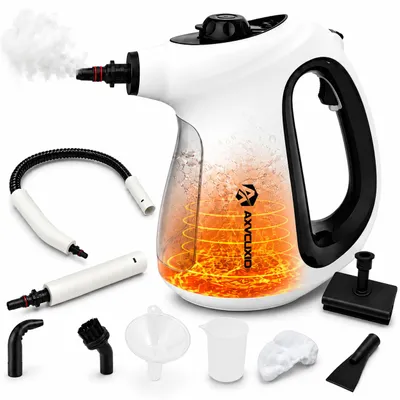 Produktbild von 1300W Dampfreiniger, 9 in 1 Handdampfreiniger mit kraftvollem Dampfdruck, 9 Zubehörteile, 650ml Wassertank, Schnellaufheizung für Fugen, Küche, Bad, KI-generiertes Bild