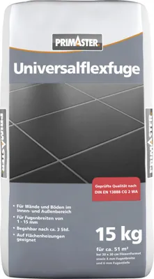 Produktbild von Primaster Universalflexfuge 1 - 15 mm zementgrau 15 kg