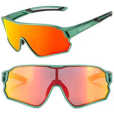 Produktbild von Rockbros 14110009002 Polarisierende Fahrradbrille Für Kinder 8-14 Jahre - Grün