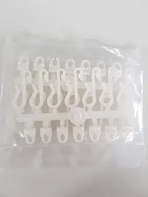 Produktbild von Duschvorhangschiene Gleiter Haken - 14 Stück - Weiss Ersatzteilchen