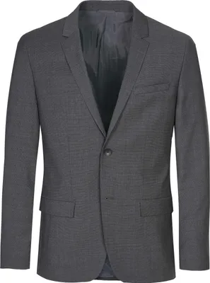 Produktbild von Calvin Klein Herren Sakko Grau klassische Blazerform mit Revers und Pattentaschen meliert