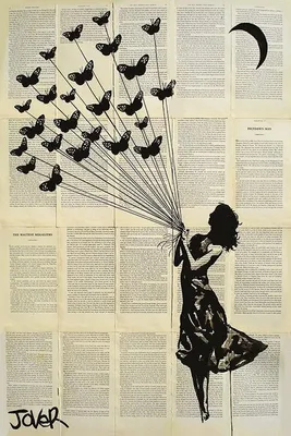 Productafbeelding van Loui Jover - Papillons - 61x91,5 cm - Poster/Affiche
