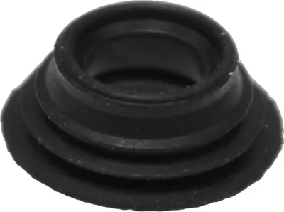 A black rubber gasket with multiple rings.