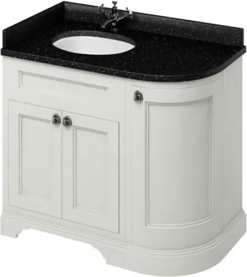Produktbild von Casa Padrino Waschschrank / Waschtisch mit Granitplatte und 3 Türen 98 x 55 x H. 93 cm