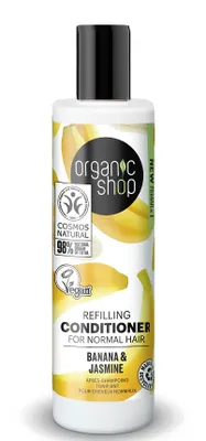 Obrázek produktu pro Organic Shop Kondicionér pro normální vlasy s banánem a jasmínem (280ml), 59514