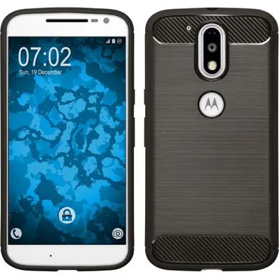 Produktbild von PhoneNatic Case kompatibel mit Motorola Moto G4 Plus - grau Silikon Hülle Ultimate + 2 Schutzfolien