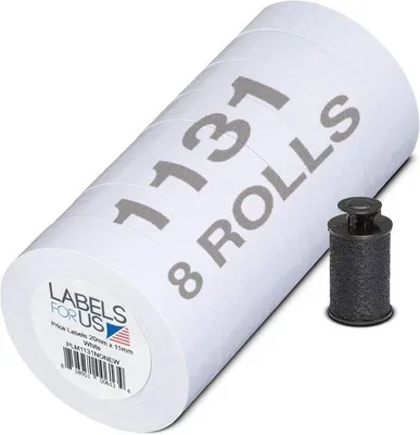 Produktbild von Famanu Etiketten 20.000 Weiße Labels - 8 Rollen