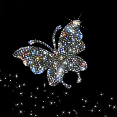 Produktbild von 5 Stück Bling Schmetterlingsförmige Strass Aufkleber für Auto - DIY Bastel- & Kunstprojekt - Wohnkultur und Dekoration