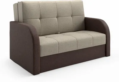 Produktbild von LIKMA Dunkelbeige/Braun TOGO 3-Sitzer Sofa mit Schlaffunktion und Stauraum, 155 x 90 x 100 cm, Schlafsofa Stoff Inari