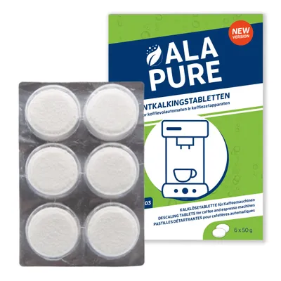Produktbild von Alapure Entkalkungstabletten Kompatibel mit Miele Kaffeemaschine 6st. x 50gr