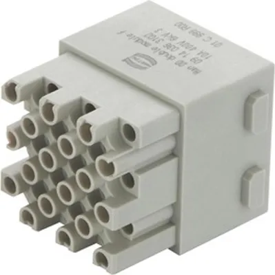 Produktbild von HARTING Han DD Doppelmodul Buchseneinsatz (F) Crimpanschluss, 36-polig 400V, 10A - 1 Stück