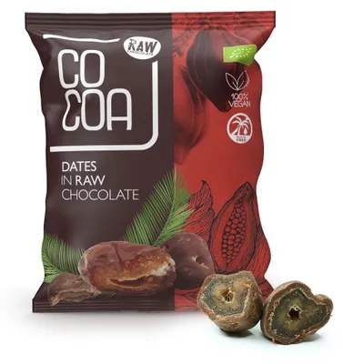 DAKTYLE W CZEKOLADZIE SUROWEJ BIO 70 g - COCOA