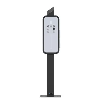 Produktbild von Wallbox Standfuß Hager witty solar Ladestation - Edelstahl anthrazit (RAL 7016)