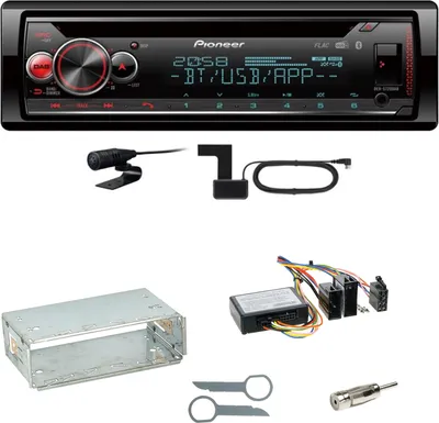 Produktbild von Pioneer DEH-S720DAB Bluetooth DAB+ CD FLAC Einbauset für Mercedes W210 ab 08/99