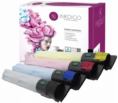 Produktbild von Inkdigo Tonerset 841504-841507 für Ricoh Aficio MPC2051, MPC2051AD, MPC2551, MPC2551AD – CMYK,, KI-generiertes Bild