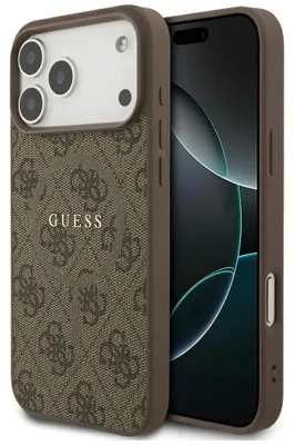 Obrázok produktu pre Puzdro Guess 4G Ring Classic Logo MagSafe pre iPhone 17 Pro Max - hnedé