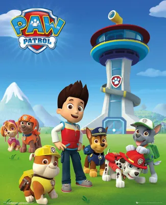 Produktbild von Paw Patrol Mini Poster 'Team' Motiv, Wanddekoration für Kinder, PM 542, ca. 40x50 cm