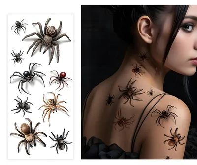 Produktbild von Spinnen Klebetattoo