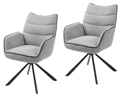 Produktbild von SEBA Drehstuhl Abel 180° grau , 2er SET