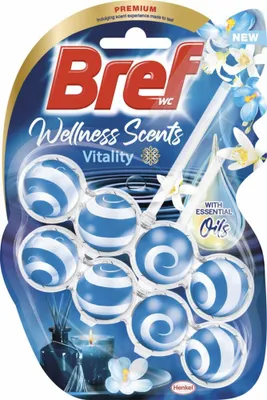 Zdjęcie produktu dla Bref Wellness Scents Vitality - kamień toaletowy - podnoszący na duchu zapach - 2 kamienie toaletowe - 1 szt