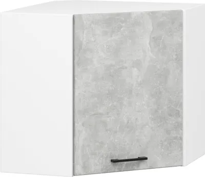 Produktbild von Küchen-Hängeschrank OLIWIA Weiß 60 cm Front Beton 2 Regalböden B60xH58xT30 cm