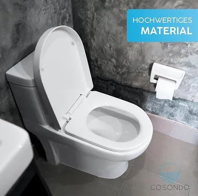 Obrázok produktu pre Toaletové sedátko Famanu vyrobené z materiálu Duroplast s funkciou pomalého zatvárania – biela farba