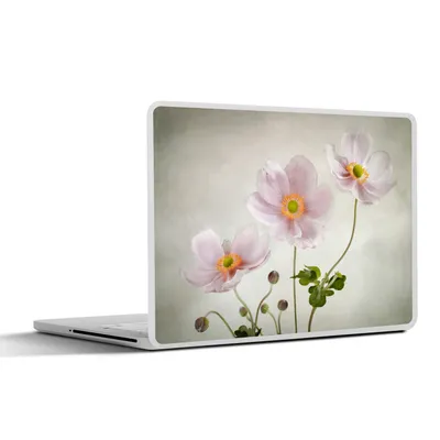 Produktbild von MuchoWow® Laptop Aufkleber Sticker Cover Blumen - Stillleben - Ölfarbe - Mohn - Rosa 30x21 cm - Sticker für Laptop - Selbstklebend