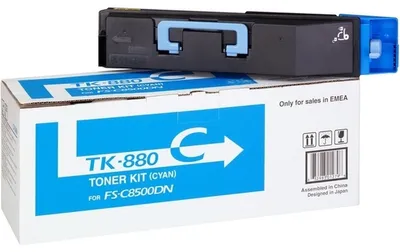 Zdjęcie produktu dla KYOCERA TK-880C, 18000 stron(y), Cyjan, 1 szt.