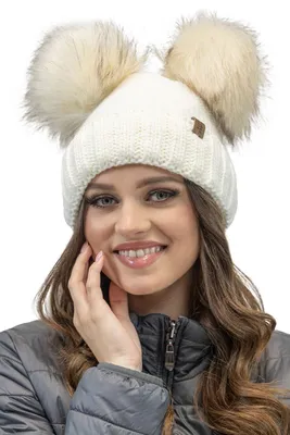 Produktbild von VIVISENCE Winter Mütze Mit Zwei Bommel Für Damen Aus Wärmendem Garn Mit Antistat