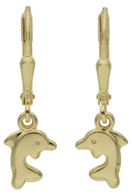 Produktbild von Kinder Ohrhänger Silber 925 Goldplattiert Delfin JL16-06-0887 JuwelmaLux