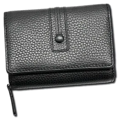 Produktbild von Florence Leder Geldbörse Damen Portemonnaie schwarz 12x9x3 cm OPF101S1