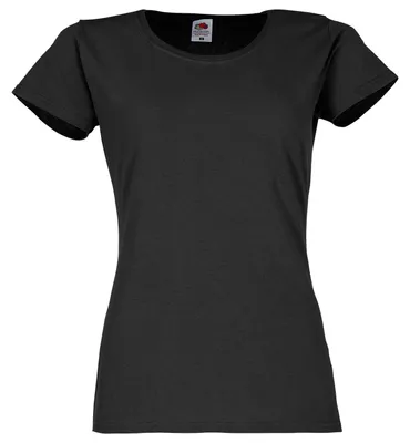 Produktbild von Fruit of the Loom Ladies Original T-Shirt Farbe: schwarz Größe: 2XL