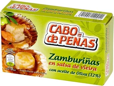 Produktbild von Kammmuscheln in galizischer Sauce - Zamburiñas en Salsa de Vieira - Cabo de Peñas - Spanien