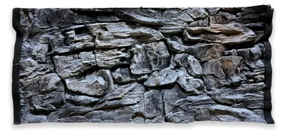 Produktbild von 3D Aquarium Rückwand Struktur grau 120x60 cm