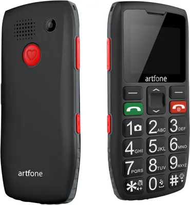 Produktbild von Artfone C1 Seniorenhandy ohne Vertrag,Mobiltelefon mit großen Tasten,GSM Dual,1,8 Zoll ,Schwarz