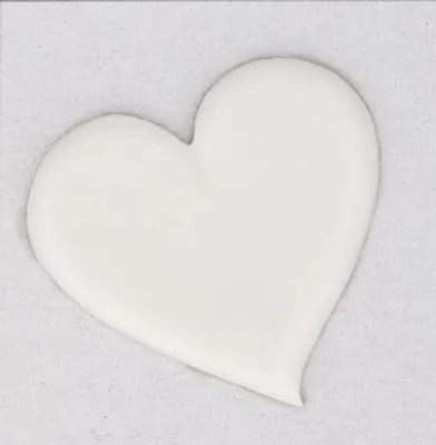 Produktbild von Verzierornament "Herz" Weiß 40 x 40 mm, zum Verzieren von Kerzen