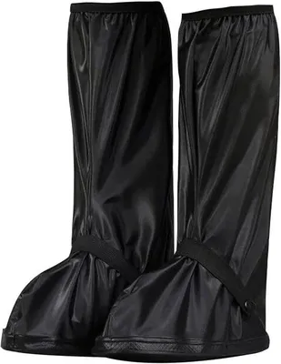 Image de Bottes de protection hautes, imperméables et antidérapantes, pour cyclistes par temps de pluie et de neige, pour femmes et hommes, pointures 40-42